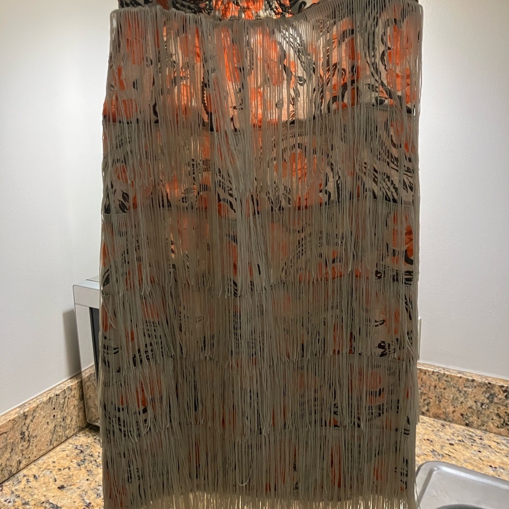 Elegant Fringe Skirt with Floral Accents